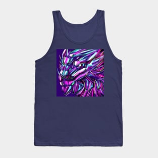 neon dragon ecopop in light art monster Tank Top